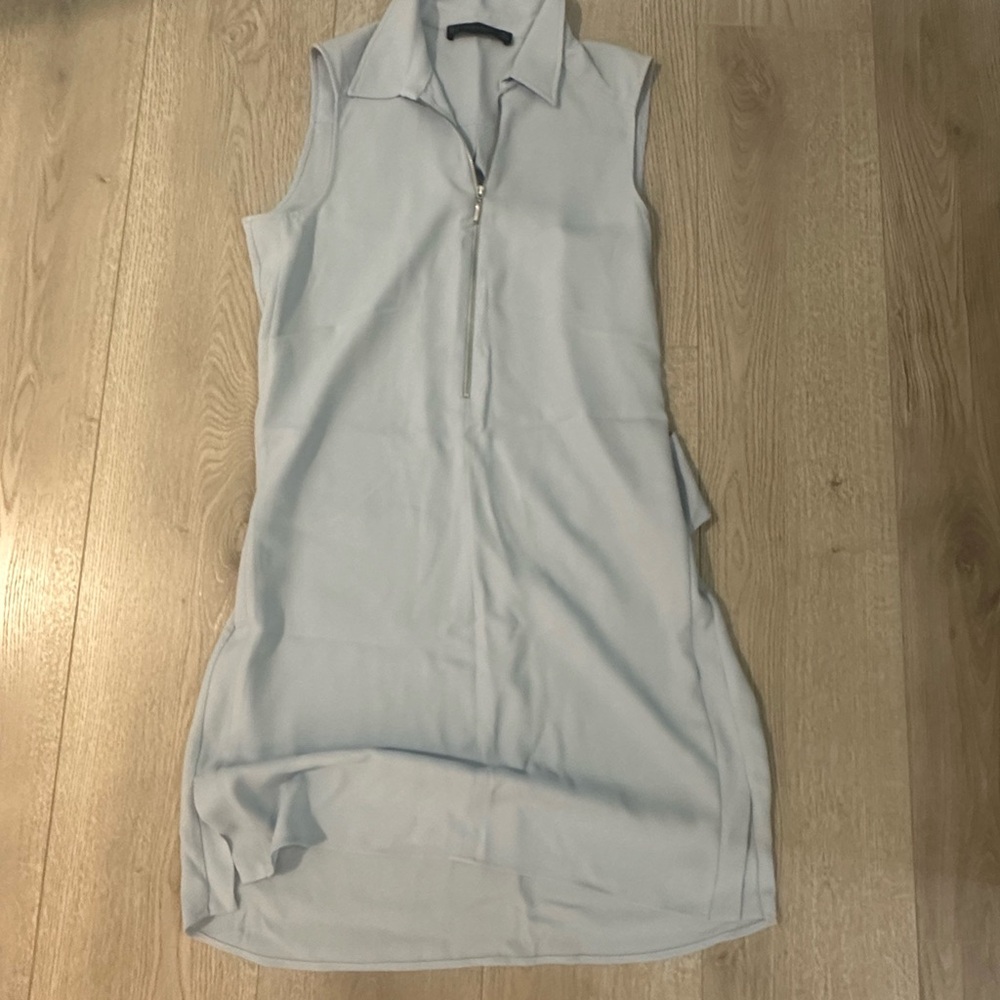 Zara Light Blue Sleeveless Dress